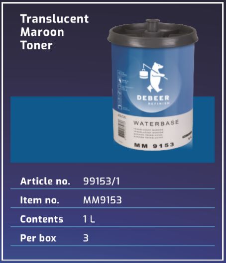 9153 translucent maroon toner